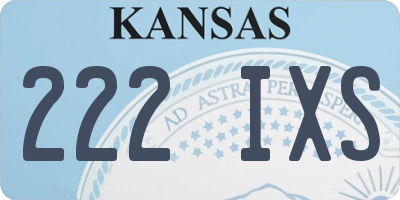 KS license plate 222IXS