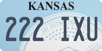 KS license plate 222IXU