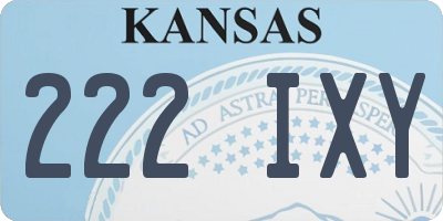 KS license plate 222IXY