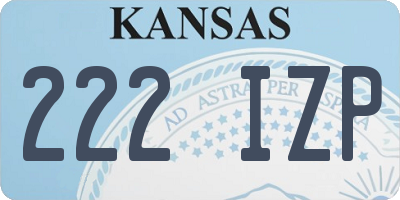 KS license plate 222IZP
