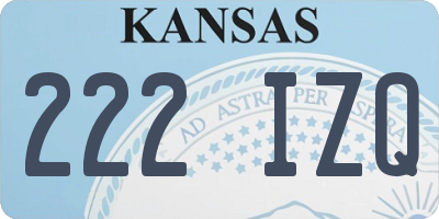 KS license plate 222IZQ