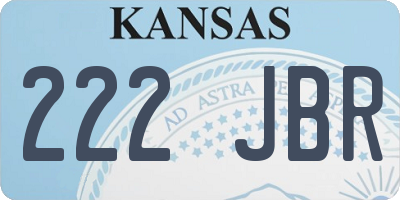 KS license plate 222JBR