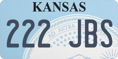 KS license plate 222JBS