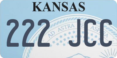 KS license plate 222JCC