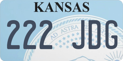 KS license plate 222JDG