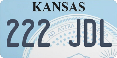 KS license plate 222JDL