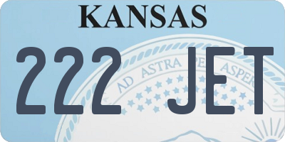 KS license plate 222JET