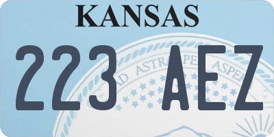 KS license plate 223AEZ