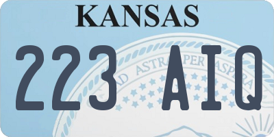 KS license plate 223AIQ