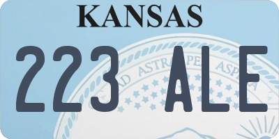 KS license plate 223ALE