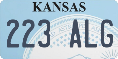 KS license plate 223ALG