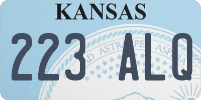 KS license plate 223ALQ