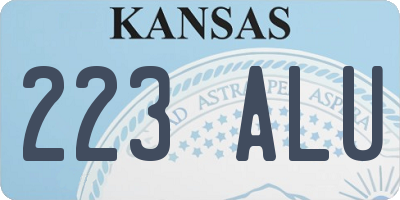 KS license plate 223ALU
