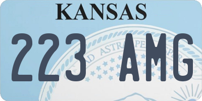 KS license plate 223AMG