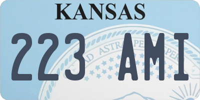 KS license plate 223AMI