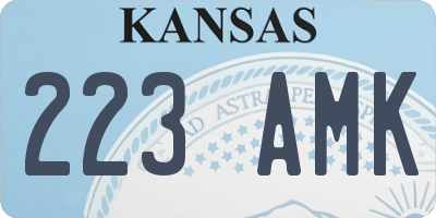 KS license plate 223AMK