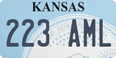 KS license plate 223AML