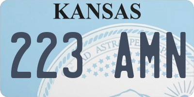 KS license plate 223AMN