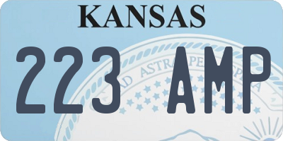 KS license plate 223AMP
