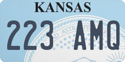 KS license plate 223AMQ