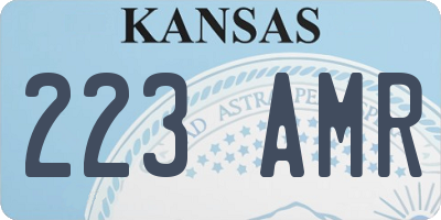 KS license plate 223AMR