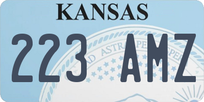 KS license plate 223AMZ