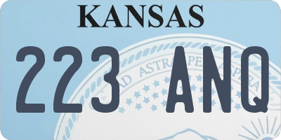 KS license plate 223ANQ