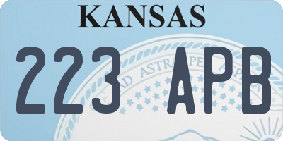KS license plate 223APB