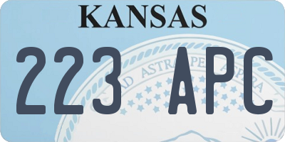 KS license plate 223APC
