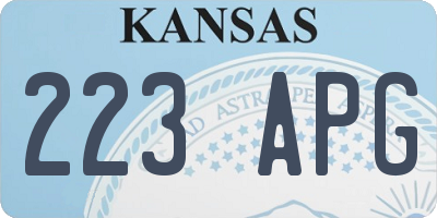 KS license plate 223APG