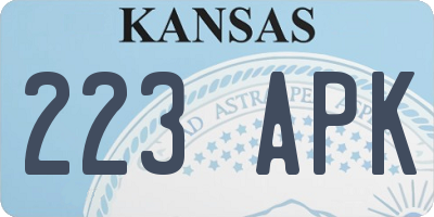 KS license plate 223APK