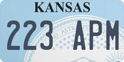 KS license plate 223APM