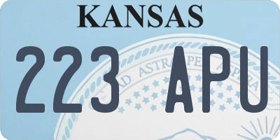 KS license plate 223APU
