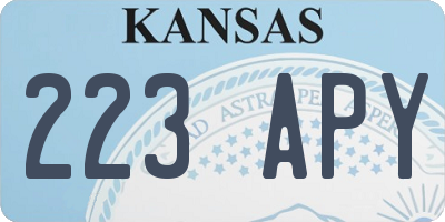 KS license plate 223APY
