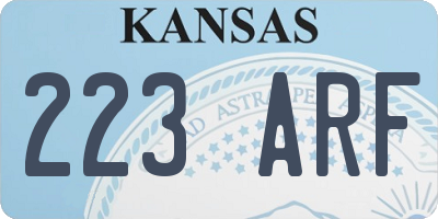 KS license plate 223ARF