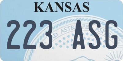 KS license plate 223ASG