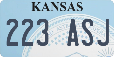 KS license plate 223ASJ