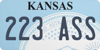 KS license plate 223ASS