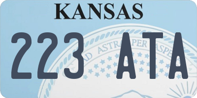 KS license plate 223ATA
