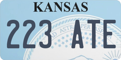 KS license plate 223ATE