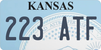 KS license plate 223ATF
