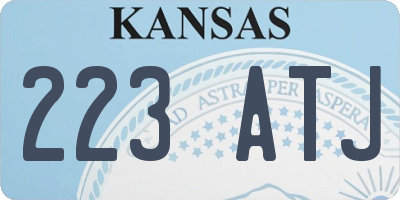 KS license plate 223ATJ