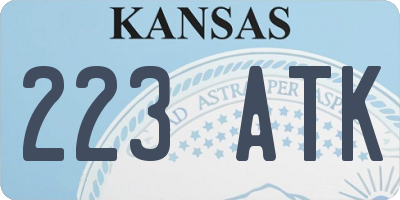KS license plate 223ATK