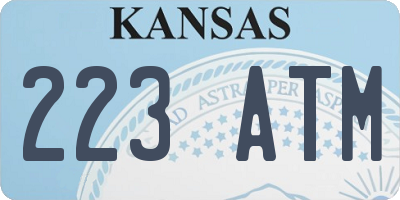 KS license plate 223ATM