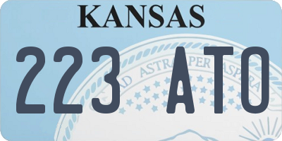 KS license plate 223ATO