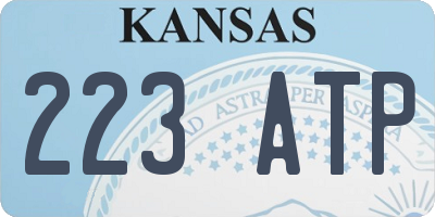 KS license plate 223ATP