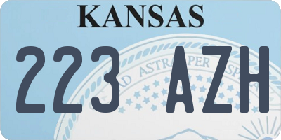 KS license plate 223AZH