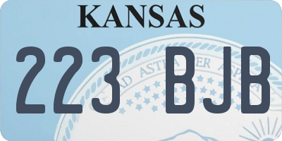 KS license plate 223BJB