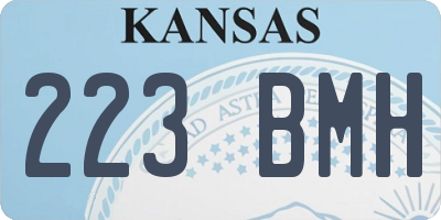 KS license plate 223BMH