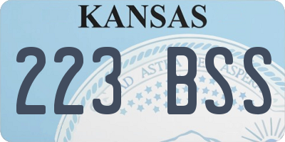 KS license plate 223BSS